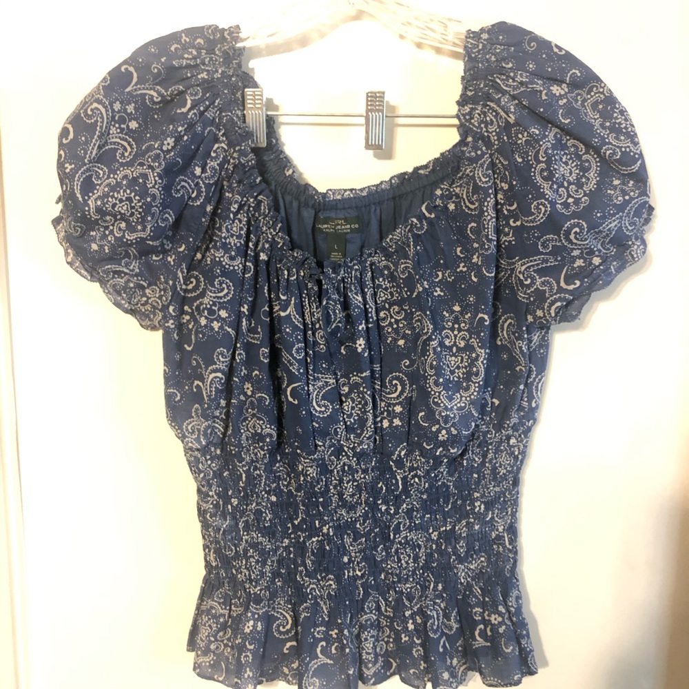 Ralph Lauren Top with Tie Front Detail